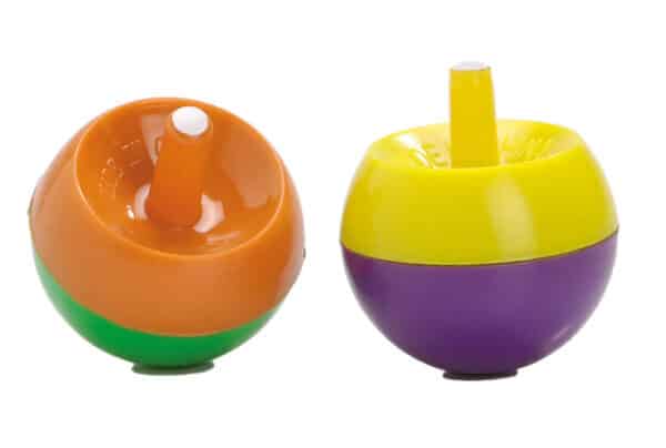 Set de 2 toupies en plastique avec herbe a chats - Beeztees