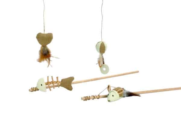 Canne a peche Naturius pour chats - Beeztees