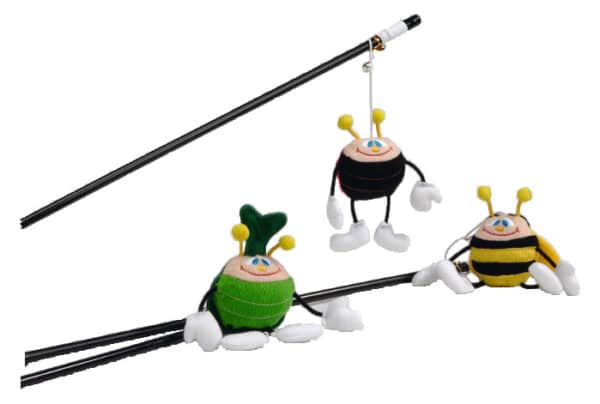 Canne a peche avec animal Funny pour chats