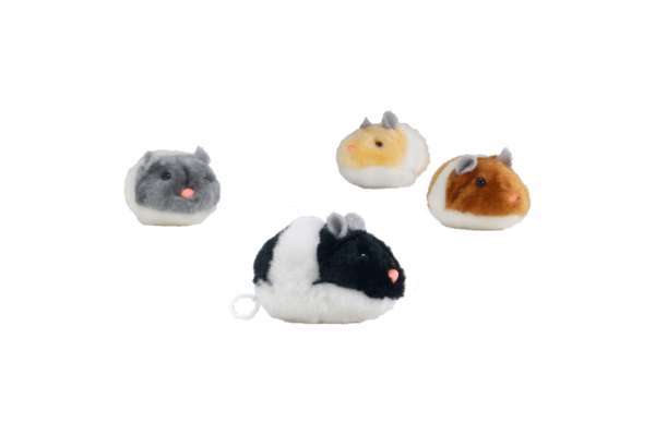Hamster vibrant en peluche pour chats