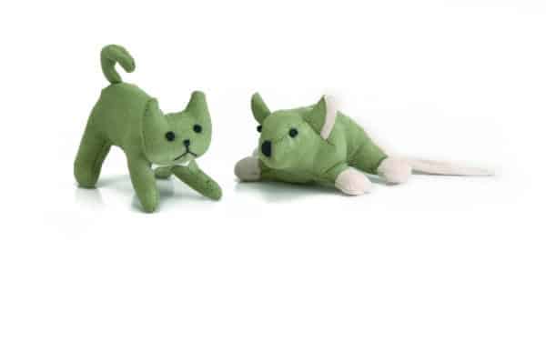 Chat et souris en tissu