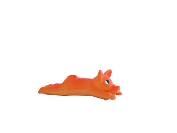Cochon orange en latex,pour chiens 13 cm - Beeztees