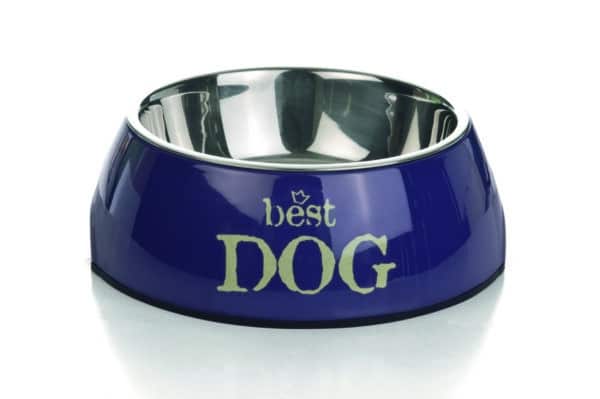 Gamelle Best Dog en melamine pour chiens bleu 27 x 9 cm - Beeztees