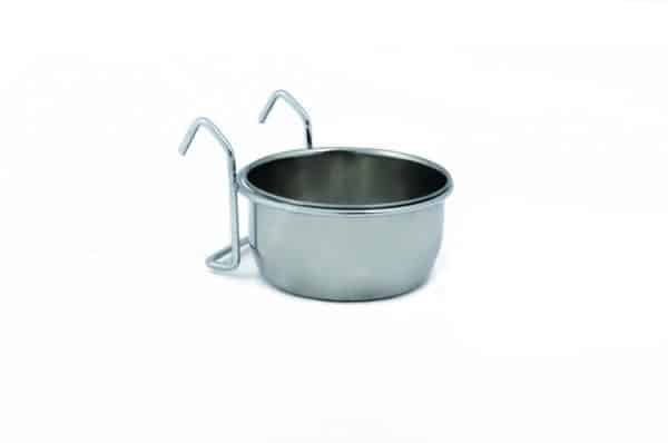 Mangeoire en inox avec support, pour chiens, rongeurs et furets 9 cm - 0.3 l