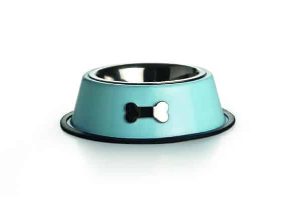 Mangeoire, gamelle Glossy Bone en inox, pour chiens 21.5 cm