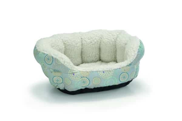 Panier Minipal pour chihuahuas et tout petits chiens bleu clair avec cercles 35 x 30 x 20 cm - Beeztees