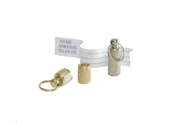 Tube d'identité pour chiens argenté - Beeztees