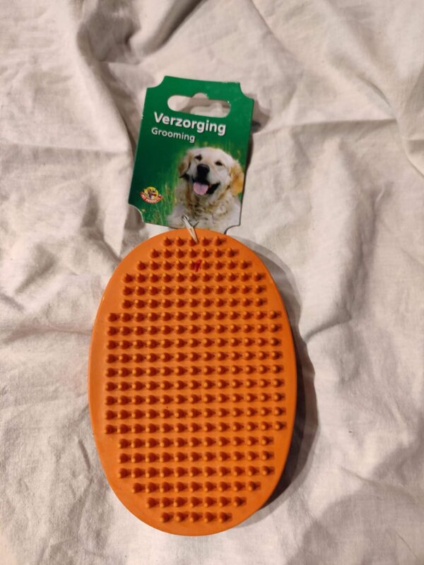 Brosse de massage en caoutchouc pour chiens