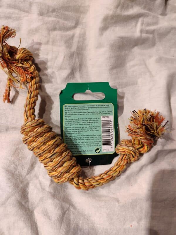 Corde Flossy Tube orange, pour chiens 33 cm - Beeztees