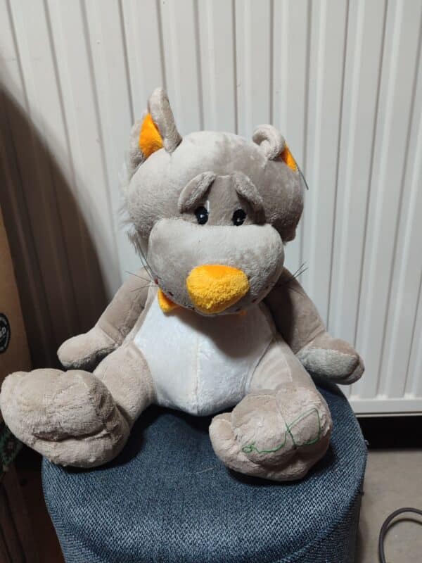 Jouet en peluche motif chat pour chiens - 29 cm